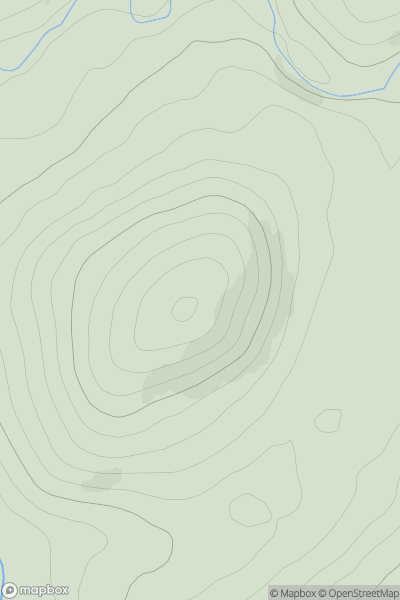 Thumbnail image for Tom Dubh [Tomintoul to Banff] showing contour plot for surrounding peak